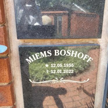 BOSHOFF Miems 1955-2022