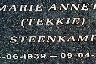 STEENKAMP Marie Annett 1939-2006