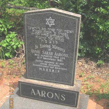 AARONS Annie Sarah -1987