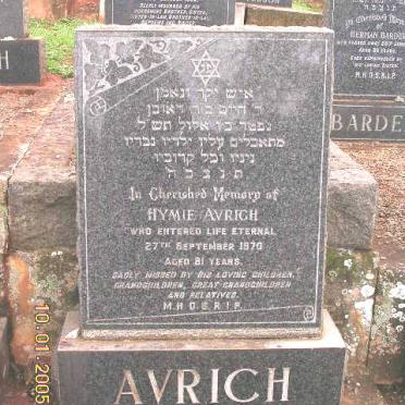 AVRICH Hymie -1970
