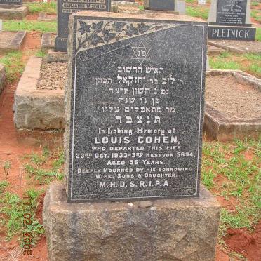 COHEN Louis -1933