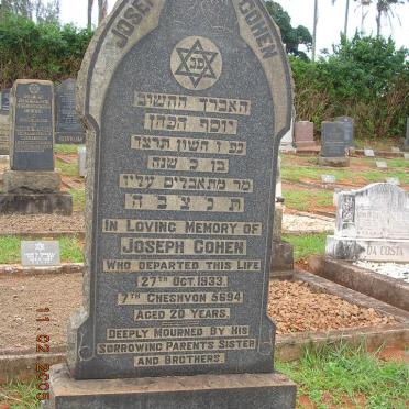 COHEN Joseph -1933
