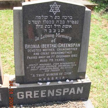 GREENSPAN Bronia -1983