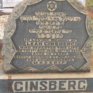 GINSBERG Leah -1936