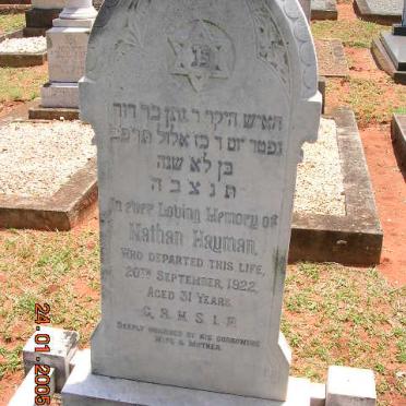 HAYMAN Nathan -1922