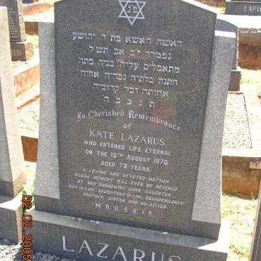 LAZARUS Kate -1970