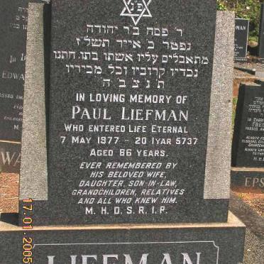 LIEFMAN Paul -1977
