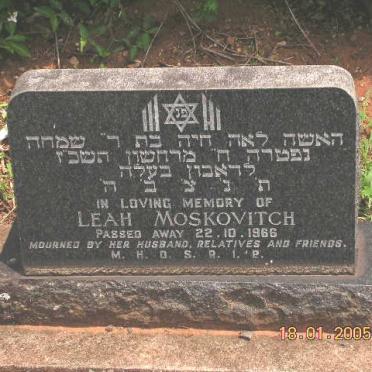 MOSKOVITCH Leah -1966