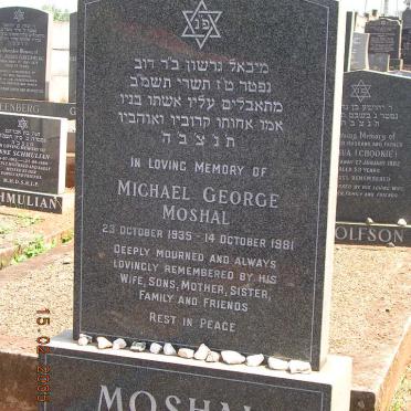 MOSHAL Michael George 1935-1981