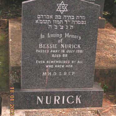 NURICK Bessie -1981
