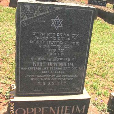 OPPENHEIM Kurt -1958