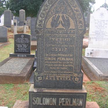 PERLMAN Simon -193?