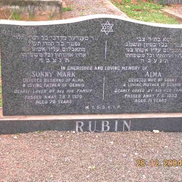 RUBIN Sonny Mark -1970 &amp; Alma -1983