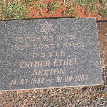 SEXTON Esther Ethel 1892-1987