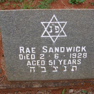 SANDWICK Rae -1928