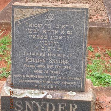 SNYDER Reuben -1946
