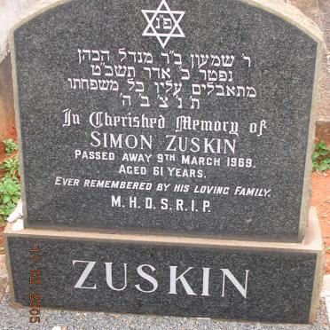 ZUSKIN Simon -1969