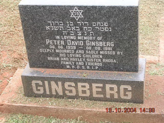 GINSBERG Peter David 1939-1991