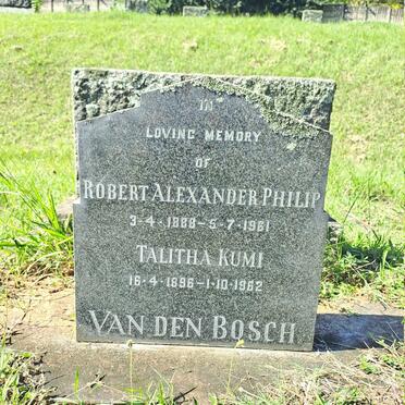 BOSCH Robert Alexander Philip, van den 1888-1961 & Talitha Kumi 1896-1962