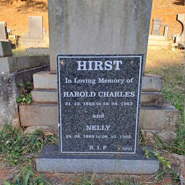 HIRST Harold Charles 1892-1963 & Nelly 1889-1982