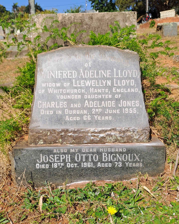 LLOYD Winifred Adeline -1955 :: BIGNOUX Joseph Otto -1961