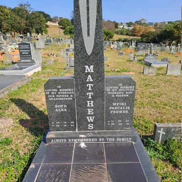 MATTHEWS Boyd Alex 1929-1994 :: MATTHEWS Mfiki Pascalis Peewee 1967-2005