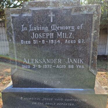 MILZ Joseph -1954 :: JANIK Aleksander -1972