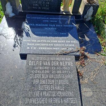 MERWE Johannes Lodewickus, van der 1934-1993 & Anna Maggie 1935-2021 :: VAN DER MERWE Delfie 1963-2015_2