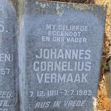 VERMAAK Johannes Cornelius 1911-1983
