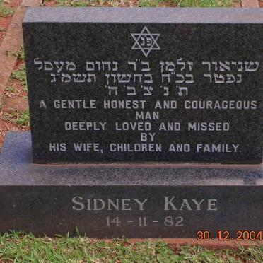 KAYE Sidney -1982