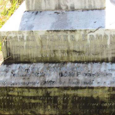 EDMONDS Thomas Wilkes -1907 &amp; Mary -1929