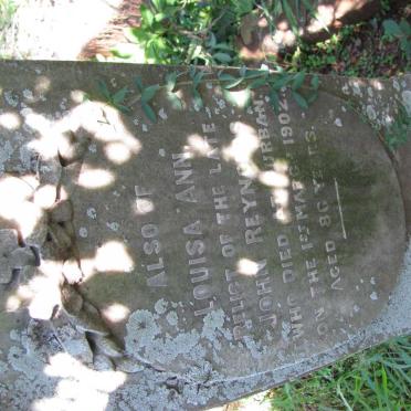REYNOLDS John  -188? &amp; Louisa Ann -1902