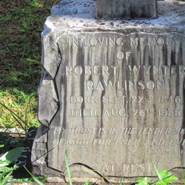 RAWLINSON Robert Wynter 1846-1935