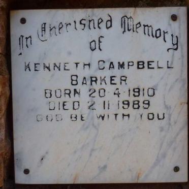 BARKER Kenneth Campbell 1910-1989