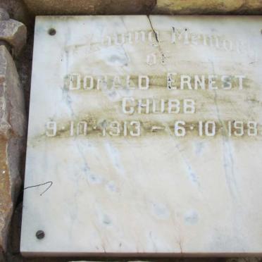 CHUBB Donald Ernest 1913-1983