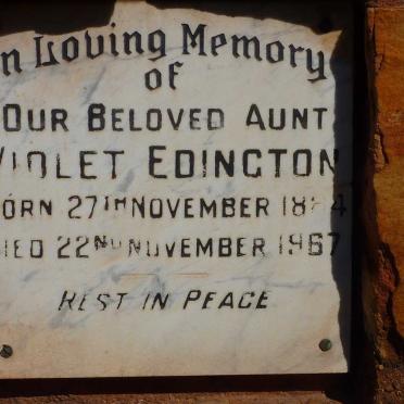 EDINGTON Violet 1884-1967