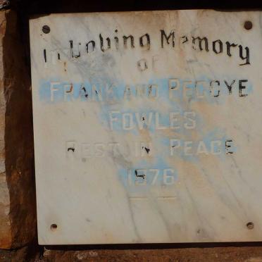 FOWLES Frank -1976 &amp; Peggye -1976