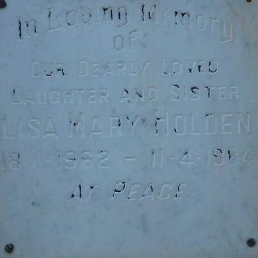 HOLDEN Lisa Mary 1962-1984