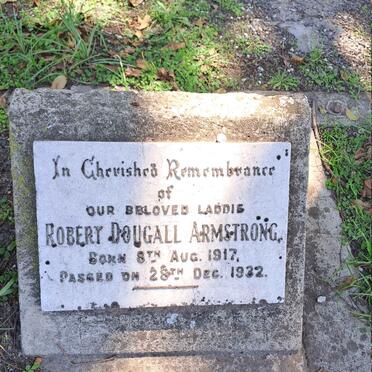 ARMSTRONG Robert Dougall 1917-1932