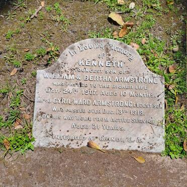 ARMSTRONG Kenneth -1907 :: ARMSTRONG Cyril Ward -1918