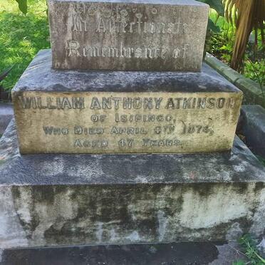 ATKINSON William Anthony -1874