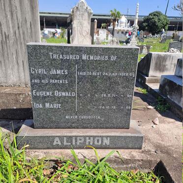 ALIPHON Eugene Oswald -1971 & Ida Maria -1979 :: ALIPHON Cyril James -1943 