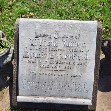 BUTTERFIELD William James -1924 & Minnie -1961