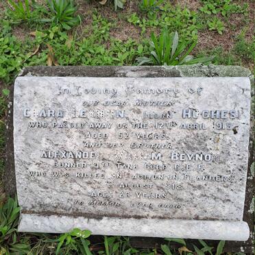 BEYNON Clara nee HUGHES -1919 :: BEYNON Alexander William -1918
