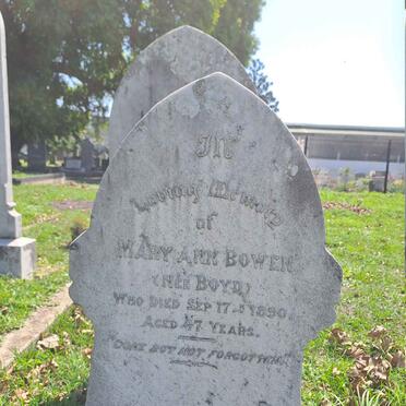 BOWEN Mary Ann nee BOYD -1890