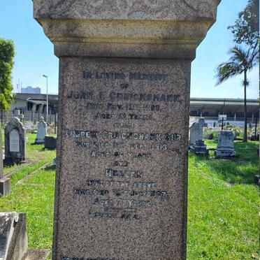 CRUICKSHANK Andrew -1913 & Hellen -1937