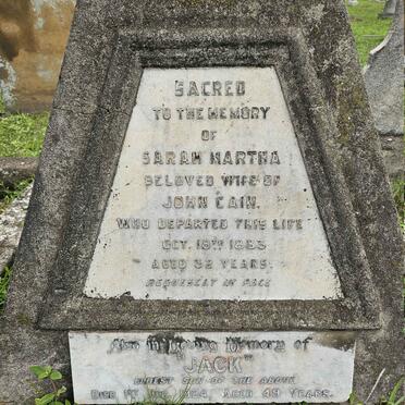 CAIN Sarah Martha -1883 :: CAIN Jack -1924