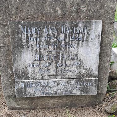 DAVISON Mary Ann -1939 :: FINCH Jimmy -1921 :: FINCH Theresa Emily -1956