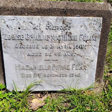 FELIX Mazaniello Pierre -1946 :: FELIX Louise Ophelie Mathilde -1916 :: FELIX Paul George 1906-1980 :: KIRSTEN Archie 1937-2004 _2