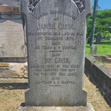 GAVIN James -1874 & Ann -1883